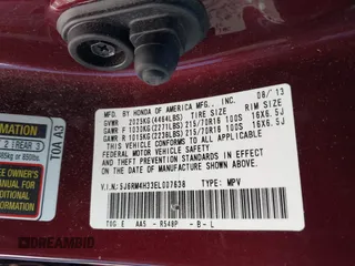2014 Honda CR-V LX with VIN 5J6RM4H33EL007638, listed as a IAAI auction lot 41191586 with 151,790 mi miles. Bid and sale history available at carsss.com. Image 9.