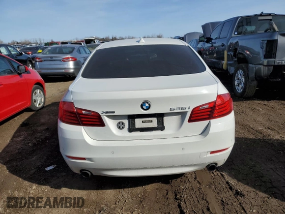 2014 BMW 5 Series 535i xDrive with VIN WBA5B3C57ED536661, listed as a Copart auction lot 48245365 with 117,070 mi miles and Salvage Title. Bid and sale history available at carsss.com. Image 6.