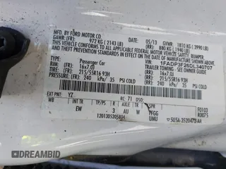 2013 Ford Focus SE with VIN 1FADP3F26DL340707, listed as a IAAI auction lot 42588722 with 71,907 mi miles and . Bid and sale history available at DreamBid. Image 9.