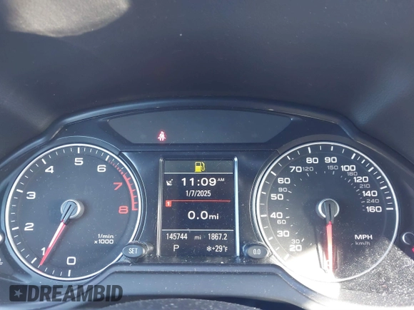 2014 Audi Q5 Premium Plus with VIN WA1LFAFP9EA115682, listed as a IAAI auction lot 41260091 with 145,744 mi miles. Bid and sale history available at carsss.com. Image 7.