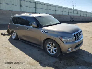2014 Infiniti QX80 with VIN JN8AZ2NC6E9351737, listed as a Copart auction lot 48353585 with 121,579 mi miles and Salvage Title. Bid and sale history available at carsss.com. Image 4.
