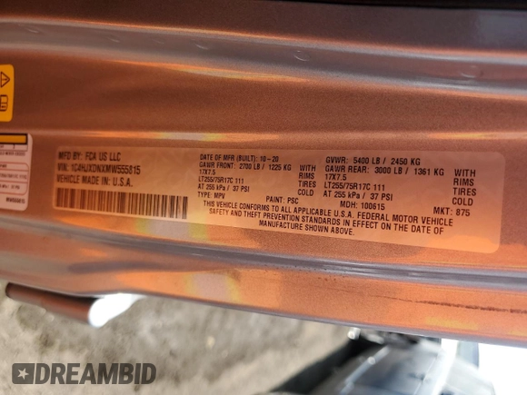 2021 Jeep Wrangler Unlimited Sport Altitude with VIN 1C4HJXDNXMW555815, listed as a Copart auction lot 75677724 with Not provided miles and Non repairable. Bid and sale history available at DreamBid. Image 13.