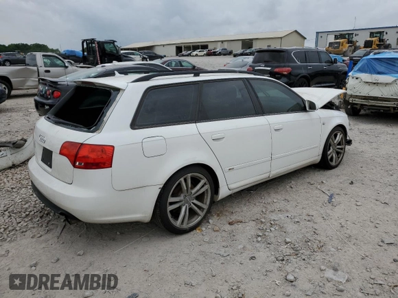 2007 Audi A4 2.0T with VIN WAUSF78E27A172158, listed as a Copart auction lot 57166835 with 217,654 mi miles and Salvage title. Bid and sale history available at DreamBid. Image 3.