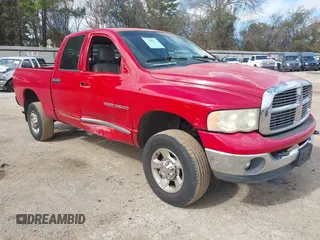 2005 Dodge 2500 SLT with VIN 3D7KS28C35G785006, listed as a IAAI auction lot 41487939 with 196,833 mi miles and . Bid and sale history available at DreamBid. Image 1.