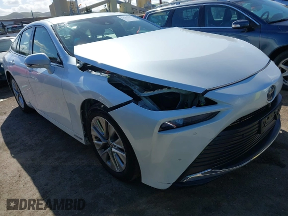 2021 Toyota Mirai XLE with VIN JTDAAAAA8MA001248, listed as a IAAI auction lot 41592011 with 49,613 mi miles and . Bid and sale history available at DreamBid. Image 1.