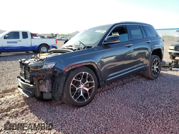 2023 Jeep Grand Cherokee Summit with VIN 1C4RJHEG1P8887273, listed as a Copart auction lot 56213845 with 13,874 mi miles and Salvage title. Bid and sale history available at DreamBid. Image 1.