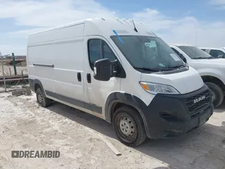 2023 Ram ProMaster Cargo with VIN 3C6LRVDG5PE535356, listed as a IAAI auction lot 41706117 with 49,607 mi miles. Bid and sale history available at carsss.com. Image 1.