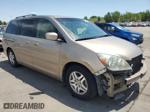 2006 Honda Odyssey EX with VIN 5FNRL38426B401762, listed as a Copart auction lot 61018525 with 145,370 mi miles and Salvage title. Bid and sale history available at DreamBid. Image 4.