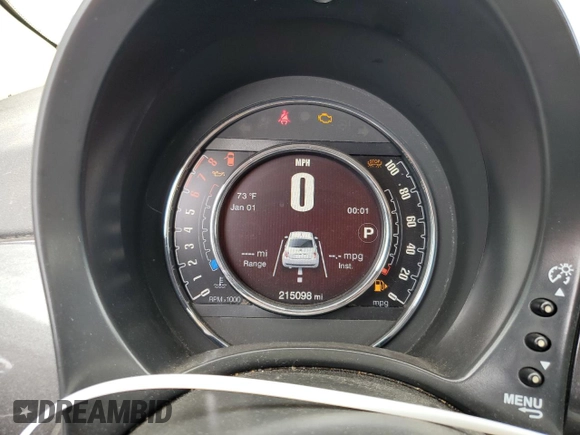 2017 FIAT 500 Pop with VIN 3C3CFFKR7HT535856, listed as a Copart auction lot 54455365 with 215,098 mi miles and Clean Title. Bid and sale history available at carsss.com. Image 9.