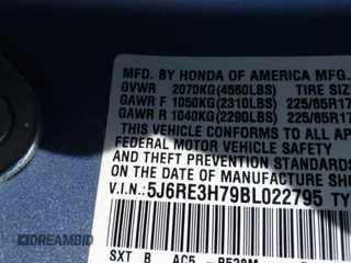 2011 Honda CR-V EX-L with VIN 5J6RE3H79BL022795, listed as a IAAI auction lot 41725450 with 1 mi miles. Bid and sale history available at carsss.com. Image 9.