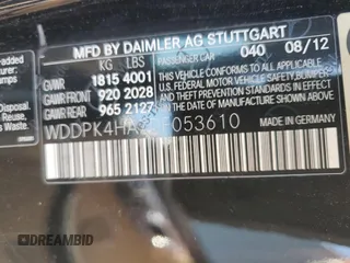 2013 Mercedes-Benz SLK-Class SLK 250 with VIN WDDPK4HA7DF053610, listed as a Copart auction lot 47421125 with 118,578 mi miles and Clean Title. Bid and sale history available at carsss.com. Image 12.