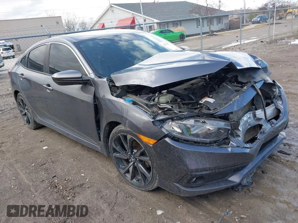 2020 Honda Civic Sedan Sport with VIN 2HGFC2F83LH540535, listed as a IAAI auction lot 41730827 with 80,648 mi miles. Bid and sale history available at carsss.com. Image 1.