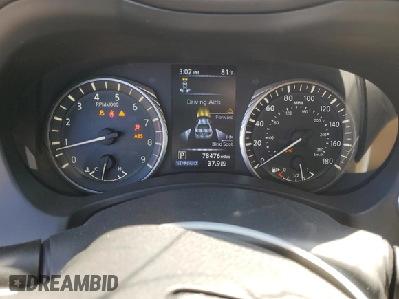 2020 Infiniti Q50 Red Sport 400 with VIN JN1FV7ARXLM660161, listed as a Copart auction lot 54141115 with 78,476 mi miles and Salvage title. Bid and sale history available at DreamBid. Image 9.