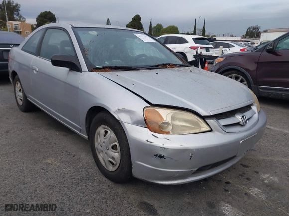 2002 Honda Civic LX with VIN 1HGEM22532L024309, listed as a IAAI auction lot 41777543 with 202,512 mi miles. Bid and sale history available at carsss.com. Image 1.