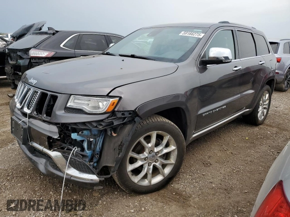 2014 Jeep Grand Cherokee Summit с VIN 1C4RJFJG6EC500348, выставлен на аукционе Copart как лот 59166275 с пробегом 104 623 миль миль и Списание • Salvage title. История ставок и продаж доступна на DreamBid. Изображение 1.