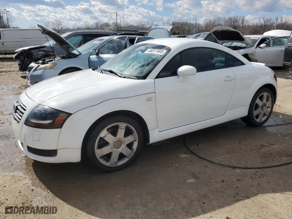 2002 Audi TT with VIN TRUSC28N221041888, listed as a Copart auction lot 46517405 with 122,009 mi miles and Salvage Title. Bid and sale history available at carsss.com. Image 1.