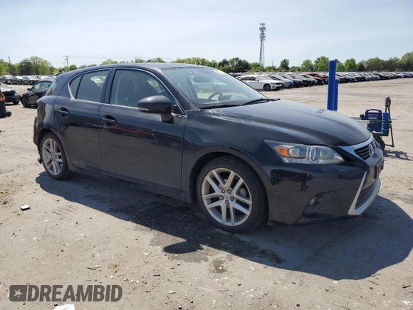 2014 Lexus CT 200h with VIN JTHKD5BH5E2203196, listed as a Copart auction lot 54337745 with 89,595 mi miles and Salvage Title. Bid and sale history available at DreamBid. Image 4.
