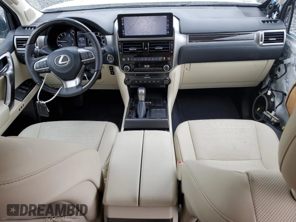 2023 Lexus GX with VIN JTJAM7BX1P5369293, listed as a Copart auction lot 49799395 with 18,121 mi miles and Salvage Title. Bid and sale history available at carsss.com. Image 8.