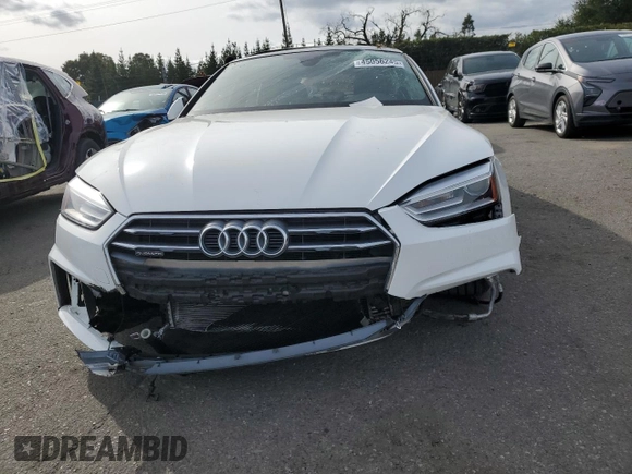 2018 Audi A5 Sportback Premium with VIN WAUDNCF52JA039673, listed as a Copart auction lot 45056245 with 0 mi miles and Clean Title. Bid and sale history available at carsss.com. Image 5.