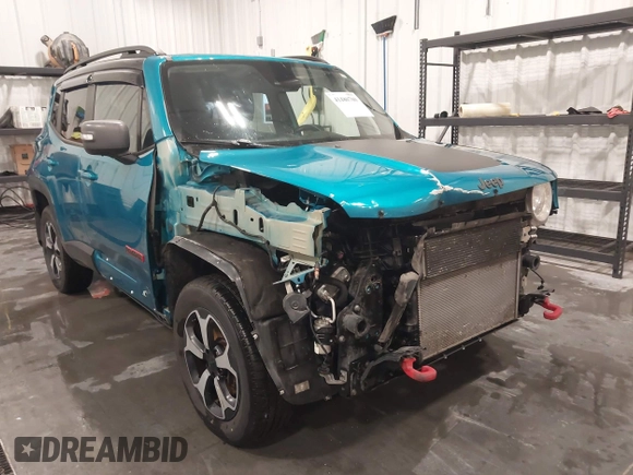 2021 Jeep Renegade Trailhawk with VIN ZACNJDC13MPM13834, listed as a IAAI auction lot 41480700 with 62,621 mi miles and . Bid and sale history available at DreamBid. Image 6.