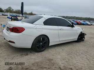 2018 BMW 4 Series 430i with VIN WBA4Z1C51JEC72744, listed as a Copart auction lot 50560525 with 73,829 mi miles and Salvage Title. Bid and sale history available at carsss.com. Image 3.