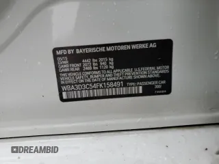 2015 BMW 3 Series 328d with VIN WBA3D3C54FK158491, listed as a Copart auction lot 86665894 with 146,739 mi miles and Clean title. Bid and sale history available at DreamBid. Image 12.