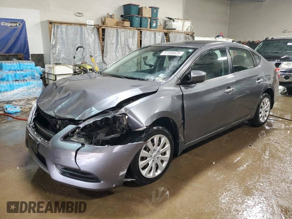 2015 Nissan Sentra SV with VIN 3N1AB7AP1FY310825, listed as a Copart auction lot 51958625 with 58,472 mi miles and Salvage Title. Bid and sale history available at DreamBid. Image 1.