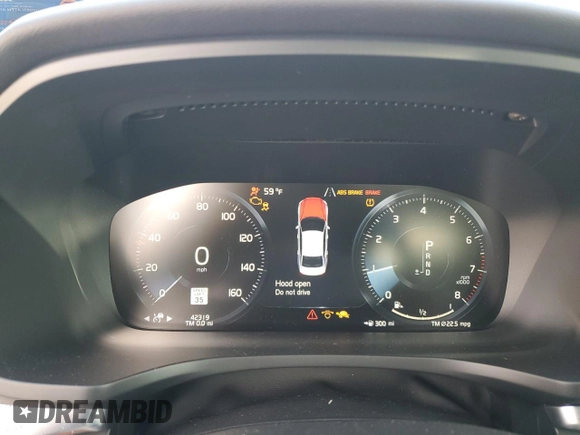 2019 Volvo S60 R-Design with VIN 7JRA22TMXKG014041, listed as a Copart auction lot 48345394 with 42,319 mi miles and Salvage Title. Bid and sale history available at carsss.com. Image 9.