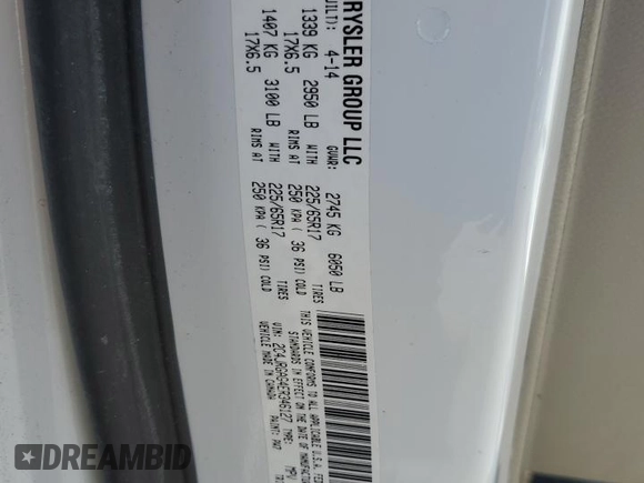 2014 Ram Cargo Van Tradesman with VIN 2C4JRGAG4ER346127, listed as a Copart auction lot 65166704 with 47,859 mi miles and Salvage Title. Bid and sale history available at carsss.com. Image 13.