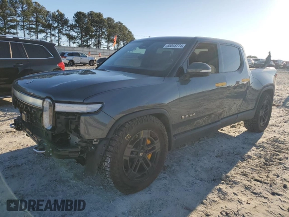 2023 Rivian R1T Adventure z VIN 7FCTGAAA1PN022134, wystawiony jako Copart lot #85545774 z przebiegiem 48 951 mil mil oraz Szkoda całkowita • Salvage title. Historia ofert i sprzedaży dostępna na DreamBid. Obrazek 1.