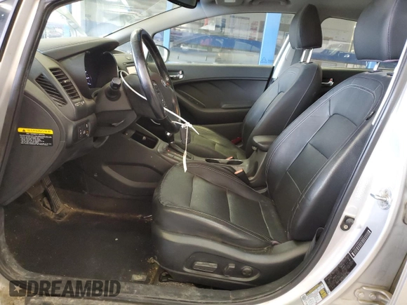 2014 Kia Forte EX with VIN KNAFZ4A86E5078656, listed as a Copart auction lot 52536195 with 58,497 mi miles and Salvage Title. Bid and sale history available at carsss.com. Image 7.