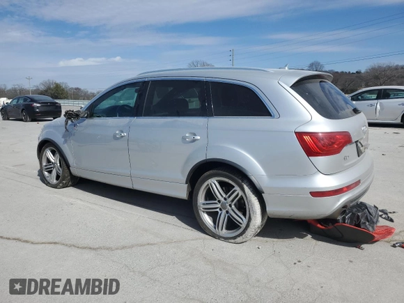 2014 Audi Q7 3.0T S line Prestige with VIN WA1DGAFEXED003312, listed as a Copart auction lot 46977585 with 173,365 mi miles and Salvage Title. Bid and sale history available at carsss.com. Image 2.