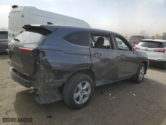2023 Toyota Highlander L with VIN 5TDKDRBH6PS502670, listed as a Copart auction lot 47440035 with 30,852 mi miles and Salvage Title. Bid and sale history available at carsss.com. Image 3.