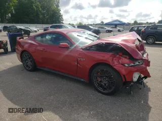 2024 Ford Mustang GT with VIN 1FA6P8CF6R5403961, listed as a Copart auction lot 64547695 with Not provided miles and Salvage title. Bid and sale history available at DreamBid. Image 4.