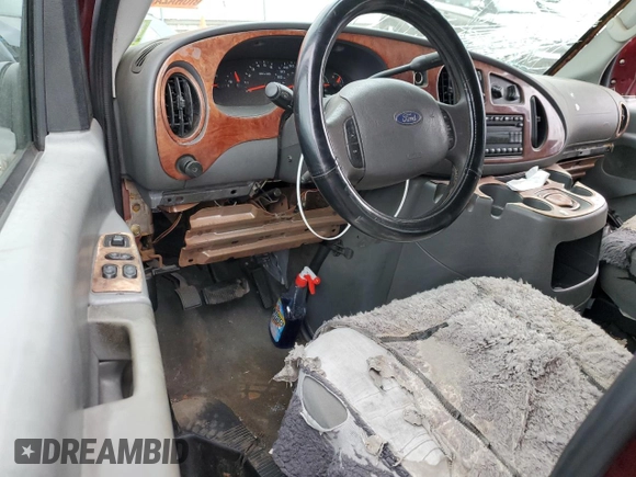 2005 Ford Econoline Passenger XL with VIN 1FBNE31L45HA98769, listed as a Copart auction lot 72427824 with 94,304 mi miles and Salvage Title. Bid and sale history available at DreamBid. Image 8.