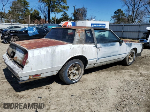 1986 Chevrolet Monte Carlo Sport SS с VIN 1G1GZ37H5GR136544, выставлен на аукционе Copart как лот 49601725 с пробегом 50 230 миль миль и Чистый • Clean title. История ставок и продаж доступна на DreamBid. Изображение 3.