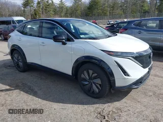 2024 Nissan ARIYA Engage z VIN JN1AF0BA0RM434923, wystawiony jako IAAI lot #41897192 z przebiegiem 4 865 mil mil oraz . Historia ofert i sprzedaży dostępna na DreamBid. Obrazek 1.