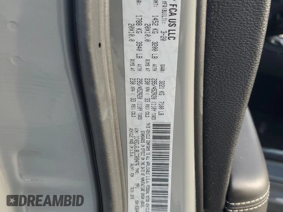 2020 Dodge Durango SRT with VIN 1C4SDJGJ8LC309476, listed as a Copart auction lot 47493325 with 32,286 mi miles and Salvage Title. Bid and sale history available at DreamBid. Image 13.