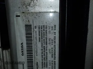 2002 Volvo S80 z VIN YV1TS91DX21270549, wystawiony jako Copart lot #87962365 z przebiegiem 190 296 mil mil oraz Szkody całkowita. Historia ofert i sprzedaży dostępna na DreamBid. Obrazek 12.