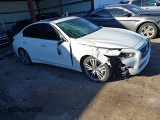 2018 Infiniti Q50 3.0t LUXE with VIN JN1EV7AR8JM444852, listed as a IAAI auction lot 40882483 with 43,117 mi miles. Bid and sale history available at carsss.com. Image 1.