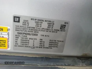 2016 GMC Acadia SLE z VIN 1GKKVPKD3GJ153659, wystawiony jako Copart lot #57607225 z przebiegiem 178 129 mil mil oraz Szkoda całkowita • Salvage title. Historia ofert i sprzedaży dostępna na DreamBid. Obrazek 14.