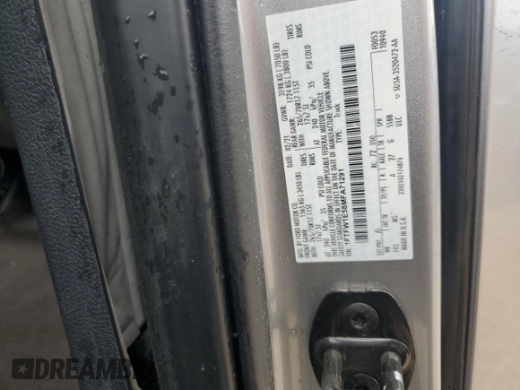2021 Ford F-150 XL with VIN 1FTFW1E58MFA71291, listed as a Copart auction lot 57894045 with 78,892 mi miles and Salvage title. Bid and sale history available at DreamBid. Image 12.