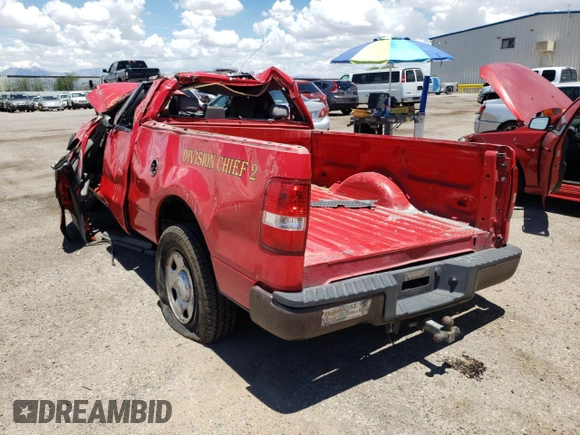 2005 Ford F-150 STX with VIN 1FTRX12W95KD20133, listed as a Copart auction lot 50662092 with 0 mi miles and Salvage Title. Bid and sale history available at carsss.com. Image 3.
