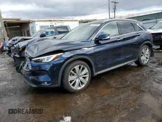 2021 Infiniti QX50 Essential z VIN 3PCAJ5CB8MF105565, wystawiony jako Copart lot #43491845 z przebiegiem 20 035 mil mil oraz Szkoda całkowita • Salvage title. Historia ofert i sprzedaży dostępna na DreamBid. Obrazek 1.