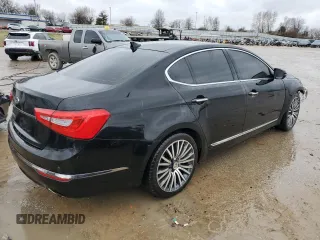 2015 Kia Cadenza Premium with VIN KNALN4D78F5177255, listed as a Copart auction lot 45192303 with 95,917 mi miles and Salvage Title. Bid and sale history available at carsss.com. Image 3.