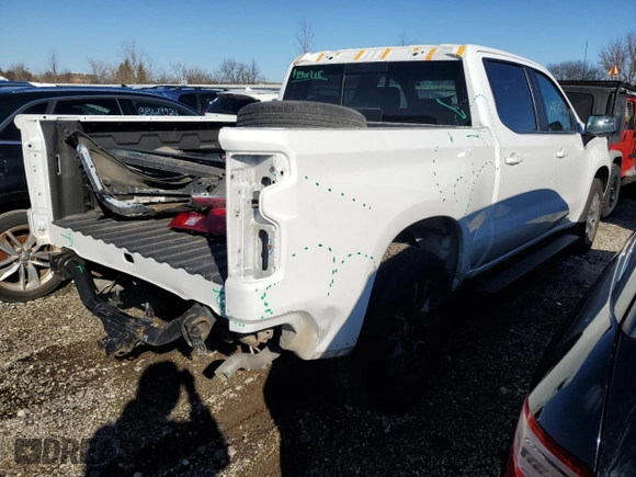2021 Chevrolet Silverado 1500 LT with VIN 3GCUYDET2MG149418, listed as a Copart auction lot 89065105 with 142,539 mi miles and Salvage Title. Bid and sale history available at carsss.com. Image 3.