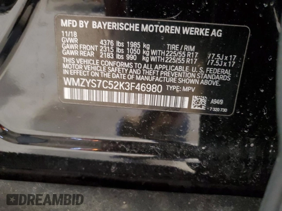 2019 MINI Countryman Cooper z VIN WMZYS7C52K3F46980, wystawiony jako Copart lot #53441955 z przebiegiem 50 064 mil mil oraz Szkoda całkowita • Salvage title. Historia ofert i sprzedaży dostępna na DreamBid. Obrazek 13.