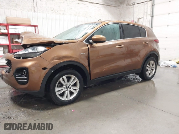 2018 Kia Sportage LX with VIN KNDPMCAC9J7403108, listed as a IAAI auction lot 41946497 with 123,023 mi miles. Bid and sale history available at carsss.com. Image 18.