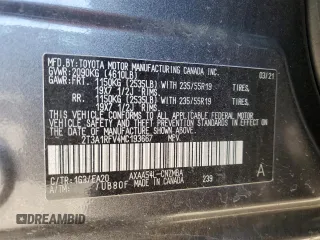 2021 Toyota RAV4 XLE Premium with VIN 2T3A1RFV4MC193667, listed as a Copart auction lot 48061175 with 19,845 mi miles and Salvage title. Bid and sale history available at DreamBid. Image 16.