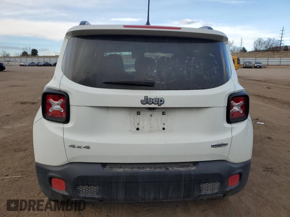 2017 Jeep Renegade Latitude with VIN ZACCJBBB5HPE43951, listed as a Copart auction lot 46699525 with 55,751 mi miles and Salvage Title. Bid and sale history available at carsss.com. Image 6.